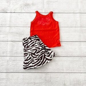 Carter’s Sleeveless Tank and Zebra Skirt Outfit
